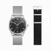 Fashion Set Code TS schwarze Uhr und schwarzes Armband Damen Uhren|Damenuhren
